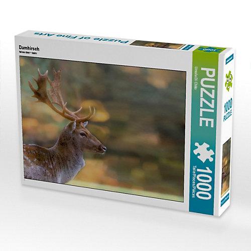 Puzzle CALVENDO Puzzle Damhirsch - 1000 Teile Foto-Puzzle glückliche Stunden Kinder