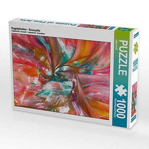 Puzzle CALVENDO Puzzle Vogelpärchen - Encaustic - 1000 Teile Foto-Puzzle glückliche Stunden Kinder