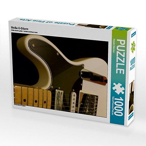 Puzzle CALVENDO Puzzle Weiße E-Gitarre - 1000 Teile Foto-Puzzle glückliche Stunden Kinder