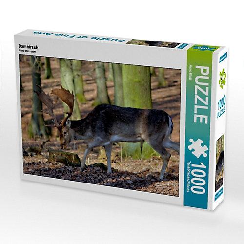 Puzzle CALVENDO Puzzle Damhirsch - 1000 Teile Foto-Puzzle glückliche Stunden Kinder