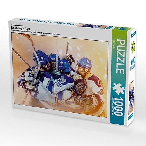 Puzzle CALVENDO Puzzle Eishockey - Fight - 1000 Teile Foto-Puzzle glückliche Stunden Kinder