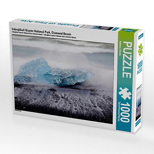 Puzzle CALVENDO Puzzle Vatnajökull Glacier National Park, Diamond Beach - 1000 Teile Foto-Puzzle glückliche Stunden Kinder
