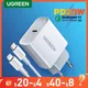 Ugreen – Chargeur USB à Charge Rapide de Type C Puissance de 18 W PD USB 4.0 3.0 pour iPhone 8