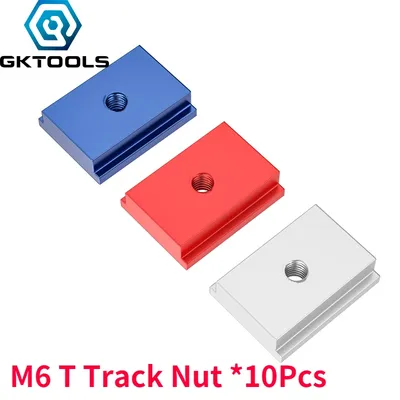 GKTOOLS-Écrou coulissant M6 à fente en T rail en T outil de travail de calcul fixation à fente