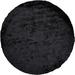 Freya Plush Shag Rug with Metallic Sheen, Noir Black, 10ft x 10ft Round - Weave & Wander 494R4550BLK000N95