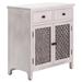 Evolution by Crestview Collection Macy Wood and Metal Cabinet in White - Crestview Collection EVFZR3238
