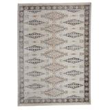 Dunlap Diamond Kilim Rug, Ivory/Indigo/Orange, 9ft x 12ft - 7in Area Rug - Weave & Wander KYRR3847BGEGRYG02