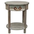 Nantucket 1 Drawer Weathered Wood Accent Table Gray Wood - Crestview Collection CVFZR691