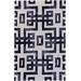 Marengo Tufted Greek Key Wool Rug, Noir Black, 9ft-6in x 13ft-6in Area Rug - Weave & Wander 610R8568NOR000H50