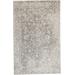 Michener Distressed Ornamental Wool Rug, Ivory/Gray, 9ft-6in x 13ft-6in - Weave & Wander 740R8685GRY000H50
