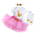 Ensemble de vêtements en coton pour bébé fille body pour nouveau-né jupe tutu rose jambières