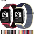 Bracelet en Nylon pour Fitbit Versa/Lite/Versa2 Bracelet de remplacement pour montre intelligente