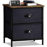 Sorbus Nightstand with 2 Drawers and Wood Farmhouse Décor Style Top