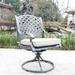 Ventura Cast Aluminum Dining Swivel Rocker with Cushion (Set of 2)