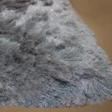 Light Gray Shimmer Shag Area Rug Thick Soft Pile Large Shaggy Carpet