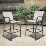 Pellebant Outdoor Bar Stools Patio Bar Chairs - 22.5 " D x 21.3 " W x 44 " H