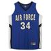 Air Force Falcons Nike Team-Issued #34 Royal White & Black Jersey from the Basketball Program - Size L