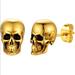 Free People Jewelry | 18k Gold Plated Skull Earrings | Color: Gold | Size: Os