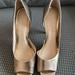 Jessica Simpson Shoes | Gold Peep Toe Shoe 4.5 Inch Heel. | Color: Gold | Size: 8.5