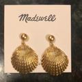 Madewell Jewelry | Madewell Gold Shell Drop Earrings | Color: Gold | Size: Os