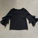 J. Crew Tops | J Crew Lana Tiered Bell Sleeved Top | Color: Black | Size: 2