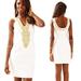 Lilly Pulitzer Dresses | Lilly Pulitzer Suzette Resort White Shift Dress 6 | Color: Gold/White | Size: 6