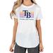 Women's Concepts Sport White Tampa Bay Rays Gable Knit T-Shirt