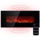 Klarstein Electric Fireplace, Electric Log Burner Indoor, 1600W Electric Fire Wall Mount Flame Electric Fire Place with LED Flame Effect, Fake Fireplace, Remote Control, Adjustable Thermostat Timer