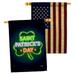 Angeleno Heritage Winter Yard 2-sided Polyester 2'4 x 3'4 ft. House Flag in Black/Green | 40 H x 28 W in | Wayfair