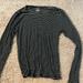 American Eagle Outfitters Tops | American Eagle Ribbed Long Sleeve | Color: Black/White | Size: M