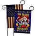 Angeleno Heritage Dia De Los Muertos Pair 2-Sided Polyester 19 x 13 in. Garden Flag in Blue/Orange/Red | 18.5 H x 13 W in | Wayfair