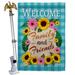 Angeleno Heritage Welcome Family & Friends House 2-Sided Polyester 40 x 28 in. Flag Set in Blue/Pink/Yellow | 40 H x 28 W in | Wayfair