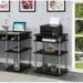 Rebrilliant Marija Printer Stand w/ Shelves in Black | 30 H x 23.75 W x 15.75 D in | Wayfair 9859FA1AD73C4D5E84F49E4D262F2046