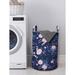 East Urban Home Ambesonne Floral Laundry Bag Fabric in Blue | 12.99 H x 12.99 W in | Wayfair EEC466673E444018BDA1D8D753B9E825