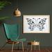 East Urban Home Ambesonne Butterfly Wall Art w/ Frame, Silhouette Of Moth w/ Swirl Floral Blossom Line Animal Illustration | Wayfair