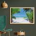 East Urban Home Ambesonne Ocean Wall Art w/ Frame, Palm Leaves & Tropical Beach Coastline Seashore Vacation Theme Photo | Wayfair
