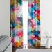 Folk N Funky Abstract Semi-Sheer Curtain Panel Metal | 82 H in | Wayfair WC200014-4082