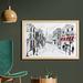 East Urban Home Ambesonne Paris Wall Art w/ Frame, Old French Pedestrians Stores Trees & The Silhouette Of Eifffel Urban Illustration | Wayfair