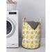 East Urban Home Ambesonne Floral Laundry Bag Fabric in Blue/Gray/Yellow | 12.99 H x 12.99 W in | Wayfair 814E3DD0C28A4E97AA9337891624CBAA