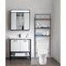 J&V Textiles 10" W x 65" H x 22.8" D Over-The-Toilet Storage, Metal in Black | 65 H x 23.5 W x 9.75 D in | Wayfair 330 BLACK