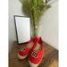 Gucci Shoes | Gucci Red Lilibeth Crochet Pearl Espadrilles Flats | Color: Red | Size: True To Size