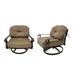 K&B Patio Kristy Swivel Patio Chair w/ Cushions in Black | 37 H x 27 W x 25 D in | Wayfair LD777-211-2