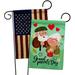 Breeze Decor Decorative Home Decor 2-Sided Polyester 19 x 13 in. Garden Flag in Blue/Brown/Red | 18.5 H x 13 W in | Wayfair