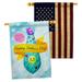 Ornament Collection Home Decor 2-Sided Polyester 40 x 28 in. House Flag in Blue/Yellow | 40 H x 28 W in | Wayfair OC-FD-HP-192615-IP-BOAA-D-US21-OC