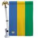 Breeze Decor 2-Sided Polyester 40 x 28 in. Flag Set in Blue/Green/Yellow | 40 H x 28 W in | Wayfair BD-CY-HS-108294-IP-BO-02-D-US15-BD