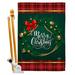 Ornament Collection 2-Sided Polyester 40 x 28 in. Flag Set in Green/Red | 40 H x 28 W in | Wayfair OC-XM-HS-192269-IP-BO-D-US20-OC