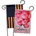 Ornament Collection Happy Love Balloons 2-Sided Polyester 1'5 x 1'1 ft. Garden flag in Pink/Red | 18.5 H x 13 W in | Wayfair