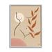 Stupell Industries Female Figure Nude Abstract Portrait Orange Vine Neutral Black Framed Giclee Texturized Art By Birch&Ink Canvas | Wayfair