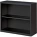 Lorell Fortress 30" H x 34.5" W Steel Standard Bookcase in Gray/Black | 30 H x 34.5 W x 13 D in | Wayfair LLR59691