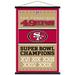 San Francisco 49ers 5-Time Super Bowl Champions 24'' x 34'' Magnetic Framed Poster